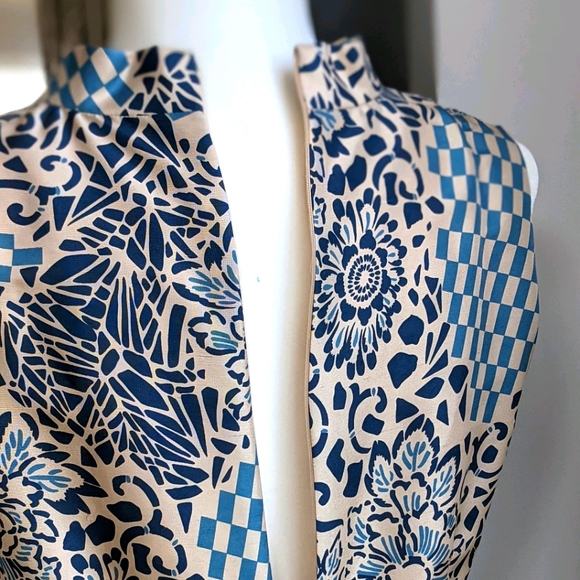 Couture Adrianna Papell 3Pc Cobalt Blue Silk Suit - Picture 7 of 13